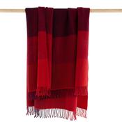 Red &amp; Wine Square Merino Cashmere Blanket