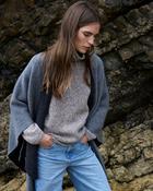 Grey Reversible Isla Merino Cashmere Knit Cape