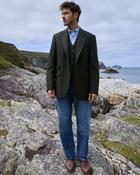 Forest Green Herringbone James Classic Merino Wool Tweed Jacket