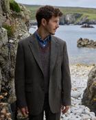Turf Brown Salt &amp; Pepper James Classic Merino Wool Tweed Jacket