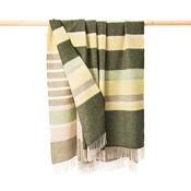 Green Stripe Merino &amp; Lambswool Check Blanket image