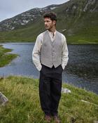 Oatmeal Salt &amp; Pepper Michael Tweed Waistcoat