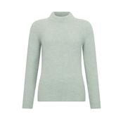 Mint Cream Alpaca Links Stitch Sweater