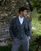 Charcoal Herringbone Michael Tweed Waistcoat