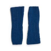 Petrol Merino Wool Cashmere Aran Cable Handwarmers