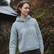 Seagull Wool Cashmere Cropped Hoodie with Pouch Pocket image