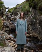 Mint Green Herringbone Shannon Classic Full Length Wool Coat image