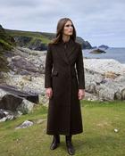 Handwoven Brown Flecked Herringbone Sorcha Wool Coat image
