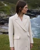 Beige Herringbone Sorcha Wool Cashmere Coat image