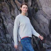 Muesli Robin Wool Cashmere Blanket Stitch Crew Neck Sweater