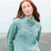 Mermaid Trinity Knot Side Zip Cable Cardigan