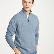 Light Blue Lightweight Half Zip Sweater
