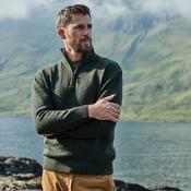 Green Lightweight Half Zip Sweater image