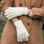 Natural Hand Knit Wool Gloves
