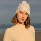 Oatmeal Hand Knit Beanie image