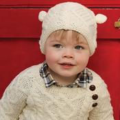 Natural Hand Knit Baby Hat