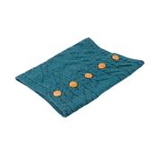 Petrol Aran Snood with Buttons