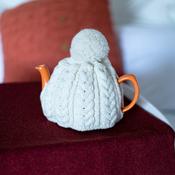 Natural Aran Knitted Tea Cosy