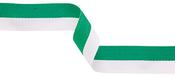 10mm GREEN &amp;amp; WHITE RIBBON image