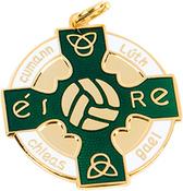 33mm GREEN FOOTBALL GOLD MEDAL image