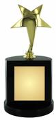 18.5cm Gold Metal Star on Plinth (60 x 60mm)