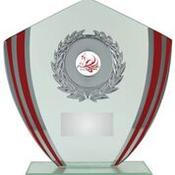 18.5cm Red&amp;gt;Mirror Glass Plaque &amp;amp; Trim (V221S) image