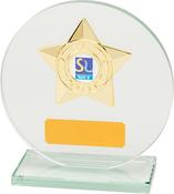 H164-63 Round Jade Glass Award image