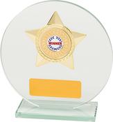 H165-63 Round Jade Glass Award image