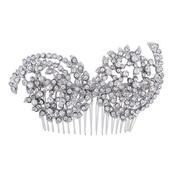 Azure Vintage Spray Double Comb Wedding Headpiece