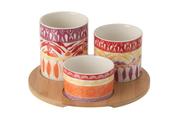 Appetizer Set Ceramic Purple/Red