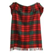 Wool Throw Blanket TARTAN NOEL - red, green image