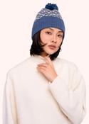 Agatha Pompom Hat, Denim Mix image