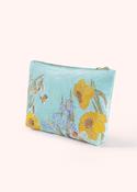Mid Sized Embroidered Zip Pouch-Wildfl  Meadow image