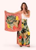 100% Silk Scarf - Exotic Leaves image