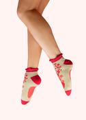 Ladies Trainer Socks - Rouge Blooms image