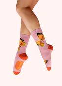 Ladies' Ankle Socks - Beautiful Butterflies in Rose image