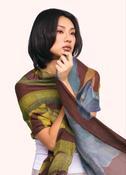 Wool Wrap Scarf - Iris