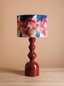Fiori burgundy lacquered table lamp image