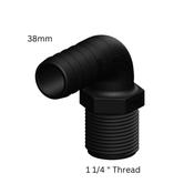 90 Deg Hosetail Unequal 11/4" BSP 38mm image