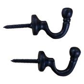 Black Ball Hook Pair 