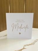 Ulluv Midwife Thank You Greeting Card ☘️ image