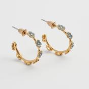 Fable Jewellery Earrings - Forget-Me-Not Stud Hoops