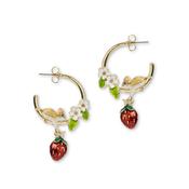 Bill Skinner Earrings - Strawberry &amp; Mouse Hoops