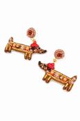 My Doris Earrings - Beaded Sausage Dog image