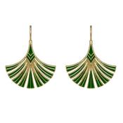 Lovett Earrings - Art Deco Palm Leaf