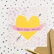 Pickled Pom Pom Card - You're Feckin' Amazing! image