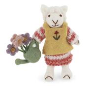 Gry &amp; Sif Decoration - Felt Sheep Girl with Watering Can