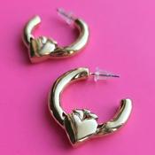 Don't Kill My Vibe Earrings - Claddagh Queen Hoops