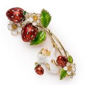 Bill Skinner Brooch - Strawberry &amp; Mouse