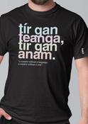 Fukil T Shirt seanfhocail- Tír gan teanga (Black)